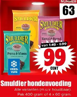 Dirk Smuldier hondenvoeding aanbieding