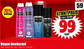 Dirk Vogue deodorant aanbieding