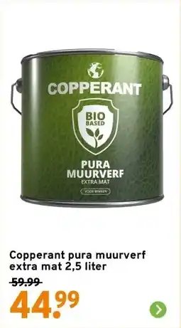 GAMMA Copperant pura muurverf extra mat 2,5 liter aanbieding