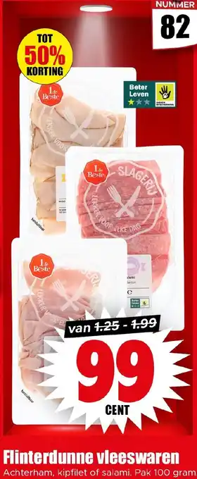 Dirk Flinterdunne vleeswaren aanbieding