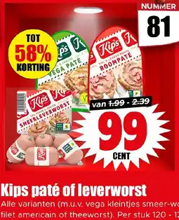 Dirk Kips paté of leverworst aanbieding