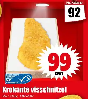Dirk Krokante visschnitzel aanbieding