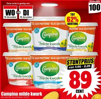 Dirk Campina milde kwark aanbieding