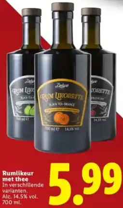 Lidl Rumlikeur met thee aanbieding