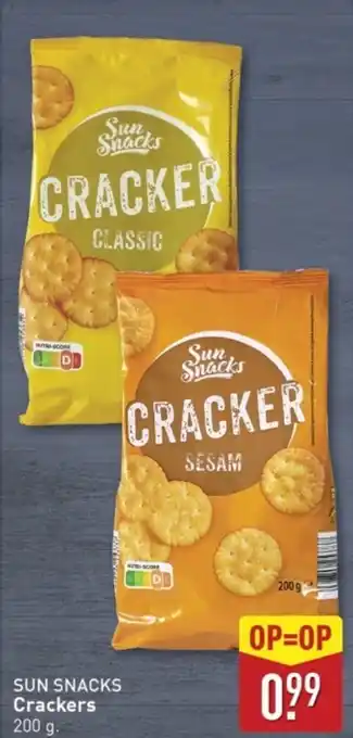 ALDI Sun Snacks Crackers aanbieding