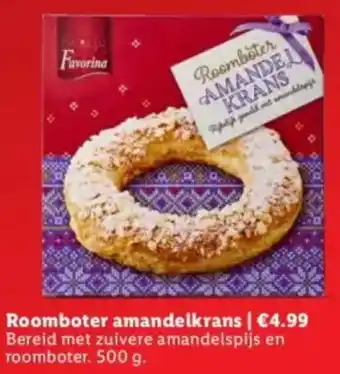 Lidl Roomboter amandelkrans aanbieding