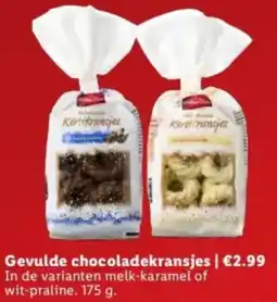 Lidl Gevulde chocoladekransjes aanbieding