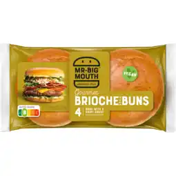 Dirk MR BIG MOUTH Hamburger bun brioche 4 st aanbieding