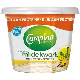 Dirk Campina Magere kwark met vanille aanbieding