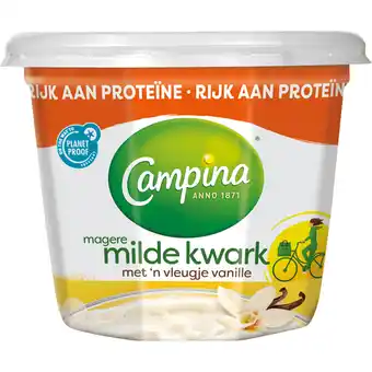 Dirk Campina Magere kwark met vanille aanbieding