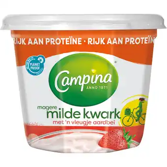 Dirk Campina Magere kwark aardbei aanbieding