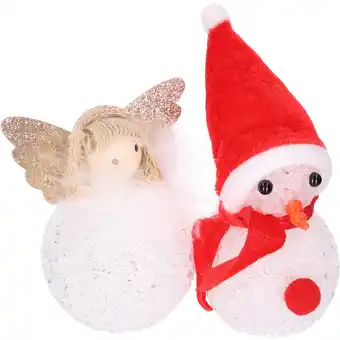 Dirk Sneeuwpop/engel led 10 cm aanbieding