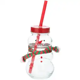 Dirk Drinkglas met rietje sneeuwman aanbieding