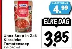 Vomar Voordeelmarkt Unox Soep in Zak Klassieke Tomatensoep aanbieding