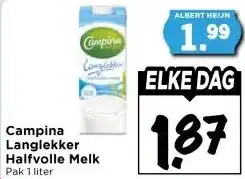 Vomar Voordeelmarkt Campina Langlekker Halfvolle Melk aanbieding