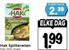 Vomar Voordeelmarkt Hak Spliterwten aanbieding