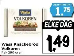 Vomar Voordeelmarkt Wasa Knäckebröd Volkoren aanbieding