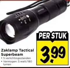 Vomar Voordeelmarkt Zaklamp Tactical Superbeam aanbieding