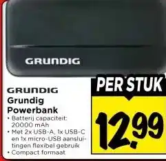 Vomar Voordeelmarkt GRUNDIG Grundig Powerbank aanbieding
