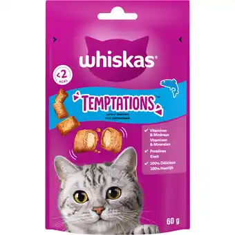 Dirk Whiskas Kattensnacks temptations zalm aanbieding