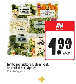 Jumbo Jumbo sperziebonen, bloemkool, broccoli of herfstgroente aanbieding