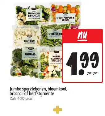 Jumbo Jumbo sperziebonen, bloemkool, broccoli of herfstgroente aanbieding