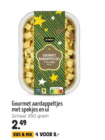 Jumbo Gourmet aardappeltjes met spekjes en ui aanbieding