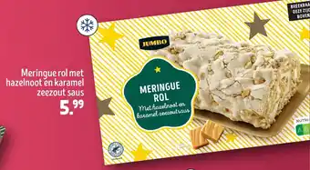 Jumbo Meringue rol met hazelnoot en karamel zeezout saus aanbieding
