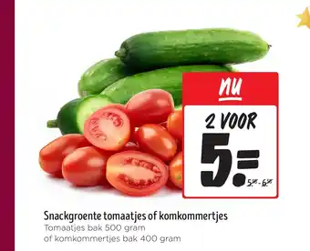 Jumbo Snackgroente tomaatjes of komkommertjes aanbieding