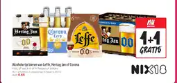 Jumbo Alcoholvrije bieren van Leffe, Hertog Jan of Corona aanbieding