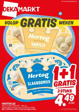 Dekamarkt Hertog ijs aanbieding