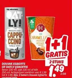 Dekamarkt Douwe egberts of oatly ijskoffie aanbieding