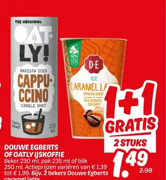 Dekamarkt Douwe egberts of oatly ijskoffie aanbieding