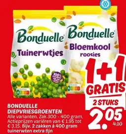 Dekamarkt Bonduelle diepvriesgroenten aanbieding