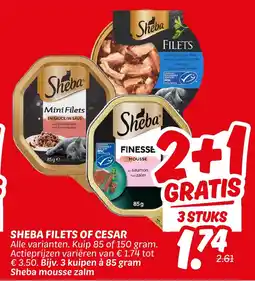Dekamarkt Sheba filets of cesar aanbieding
