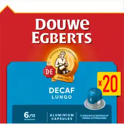 Dirk Douwe Egberts Koffiecups lungo decaf sterkte 6 aanbieding