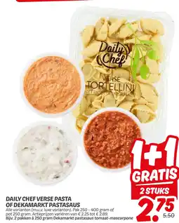 Dekamarkt Daily chef verse pasta of dekamarkt pastasaus aanbieding