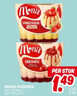 Dekamarkt Mona pudding aanbieding