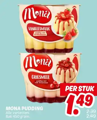 Dekamarkt Mona pudding aanbieding