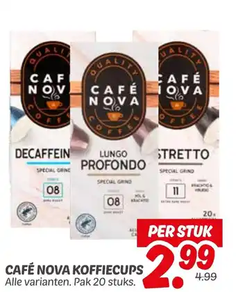 Dekamarkt Café nova koffiecups aanbieding