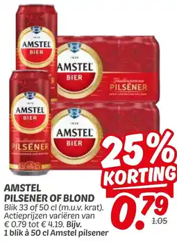 Dekamarkt Amstel pilsener of blond aanbieding