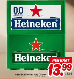 Dekamarkt Heineken original of 0.0 aanbieding