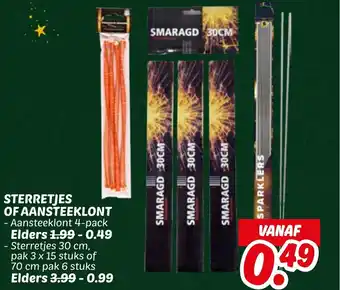 Dekamarkt Sterretjes of aansteeklont aanbieding