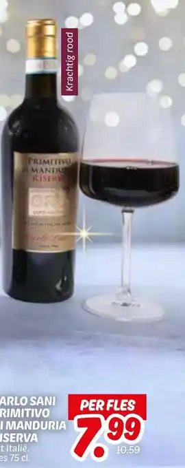 Dekamarkt Carlo sani primitivo di manduria riserva aanbieding