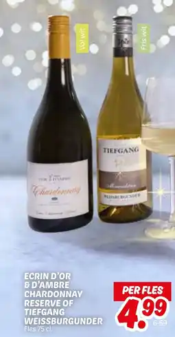 Dekamarkt Ecrin d'or & d'ambre chardonnay reserve of tiefgang weissburgunder aanbieding