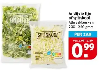 Hoogvliet Andijvie fijn of spitskool aanbieding