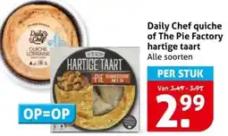 Hoogvliet Daily Chef quiche of The Pie Factory hartige taart aanbieding