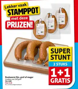 Hoogvliet Rookworst fijn, grof of mager aanbieding