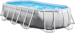 Bol.com Intex Prism Oval frame zwembad - 503 x 274 x 122 cm - Opzetzwembad met filterpomp aanbieding