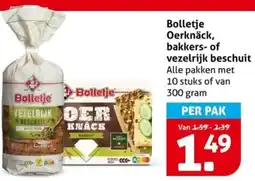 Hoogvliet Bolletje Oerknäck, bakkers of vezelrijk beschuit aanbieding
